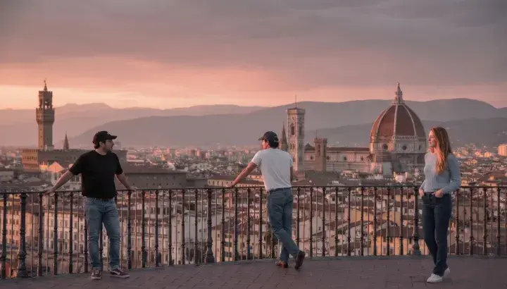 sunset in Florence