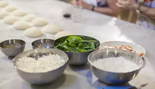 Making Pizza pizza cooking class